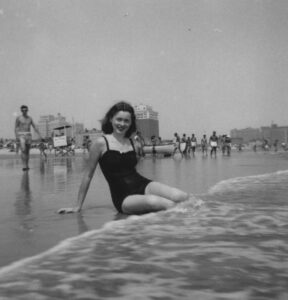 Mom at the Shore (early 1950s)
