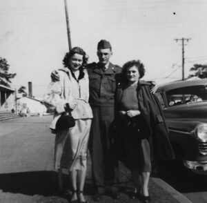 Mom, Dad, and his mother (1952)