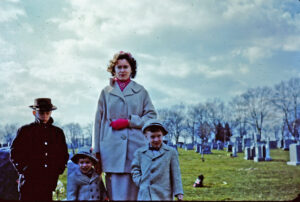 Mom and Kids at Cheltenham Cemetery (1961)