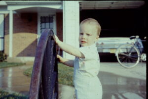 Steve on Driveway at 21 Saddle Lane (1967)