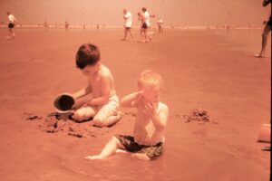 Me and Bob at Beach (late 1950s)