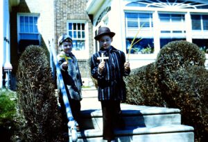 Bob and Me on Stoop at Price Street (1961)