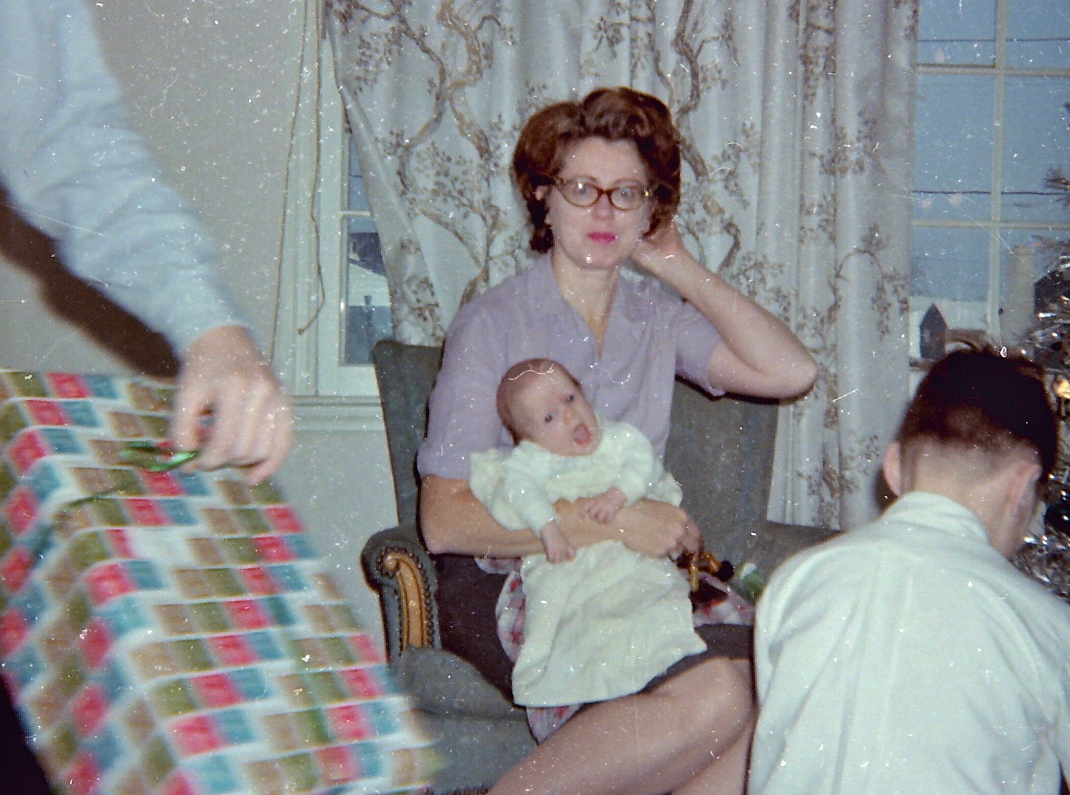 Mom and Cindy at Christmas (1967)