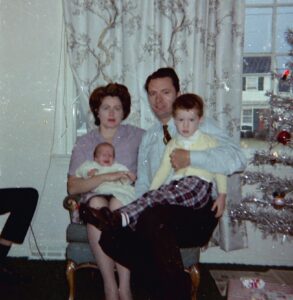 Mom, Dad, and Steve at Christmas (1967)